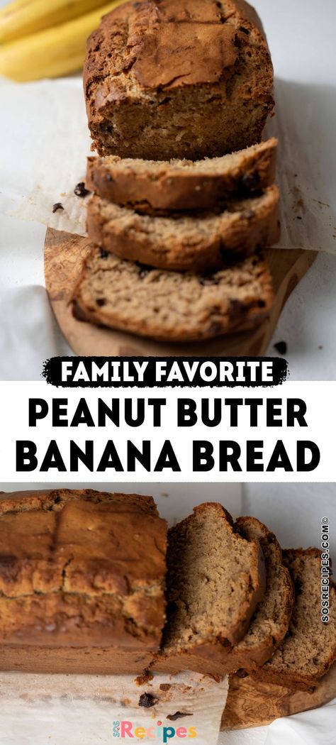 Do you enjoy banana bread recipes? How about a version that combines ripe bananas, creamy peanut butter, and chocolate chips? The aroma of this peanut butter banana bread baking in the oven is simply irresistible. Peanut Butter Banana Bread Recipe, Chocolate Peanut Butter Banana Bread, Peanut Butter And Chocolate Chips, Chocolate Chip Banana Bread Recipe, Butter Banana Bread, Peanut Butter Banana Bread, Peanut Butter Bread, Peanut Butter And Chocolate, Chocolate Chip Banana