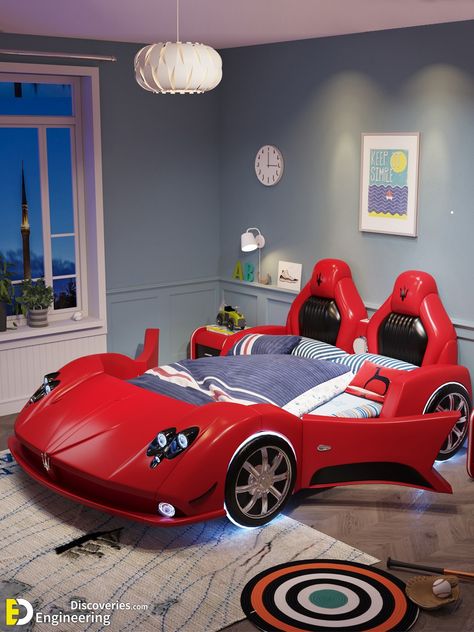 Car Beds For Adults, Race Car Bedroom, Toddler Car Bed, Kids Beds For Boys, Kids Car Bed, Race Car Bed, Cars Room, Car Bedroom, Kids Bedroom Designs