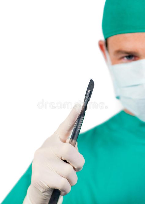 Holding Scalpel Reference, Male Surgeon, People References, Medical Pictures, Realistic Watercolor, Scalpel, Mood Board Design, Art References, Drawing Reference