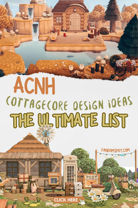 Snag these adorable cottagecore build ideas for your Animal Crossing island. You can use these to design your own house or your villager's houses, and there's plenty of ideas here for every season. Animal Crossing Island House Ideas, Animal Crossing Plaza Ideas Cottagecore, Acnh Ideas Cottagecore, Acnh Island House Ideas, Acnh Gayle Yard, Cottage Core Website Design, Acnh Island Builds, Acnh Villagers Homes Ideas, Acnh Villager Yard Ideas Cottagecore