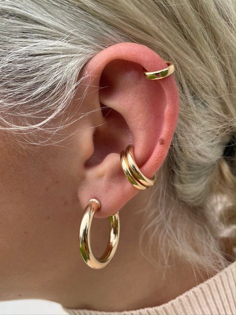 Ear Cuff Gold, Conch Hoop, Conch Earring, Cartilage Earrings Hoop, Cartilage Hoop, All Day Everyday, Gold Ear Cuff, Cartilage Earring, Earring Gold