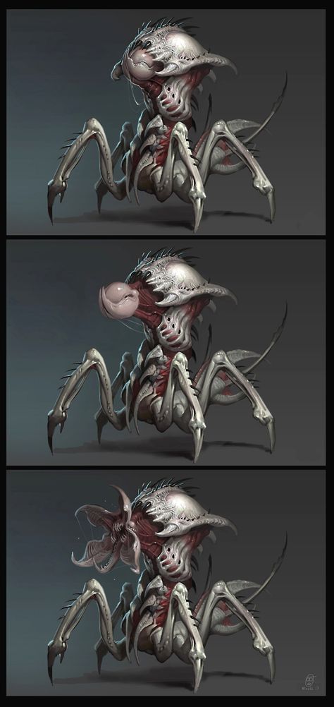 ArtStation - chimera, nixell . Monsters Design, Creaturi Mitice, Heroic Fantasy, Alien Concept, Alien Design, Alien Concept Art, Monster Concept Art, Alien Creatures, Fantasy Monster