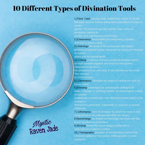 Different Types Of Divination, Forms Of Divination, What Is Divination, Types Of Divination Witchcraft, Divination Types, Divination Tools Witches, Types Of Divination, Chaotic Witch, Witch Divination