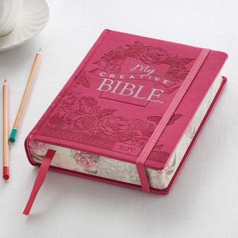 Pink Journaling, My Creative Bible, Scripture Illustration, Pink Bible, Creative Bible, Christian Art Gifts, Cute Bibles, Bible King James Version, Journaling Bible