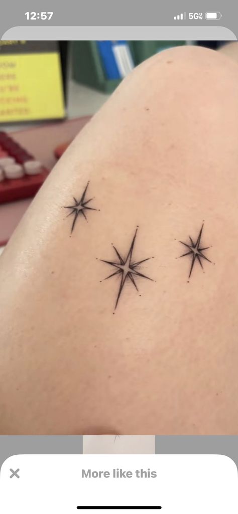 Trailing Stars Tattoo, Small Starburst Tattoo, Starburst Chest Tattoo, Star Chest Tattoo Female, Chest Star Tattoo, Chest Tattoo Stars, Star Tattoos On Chest, Star Chest Tattoo, Starburst Tattoo