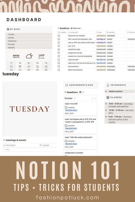 Organisation, Notion Nursing Student, How To Set Up Notion For School, Notion Aesthetic Template Student, Notion Template Ideas Student, Notion Desktop Ideas, Notion For Studying, Notion Templates For College Students, Notion Set Up Ideas