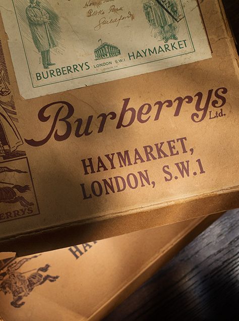 From the Burberry Heritage Archive - vintage hatboxes from the early 20th century Early 20th Century Aesthetic, British Heritage Aesthetic, Vintage Burberry Aesthetic, Vintage British Aesthetic, Heritage Maximalism, Burberry Packaging, Burberry Aesthetic, Roberta Einer, Work Vision Board