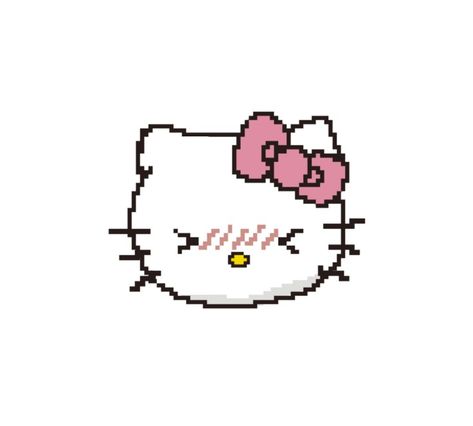 pixel art 3d cute hello kitty (ps: i made this :-)) Happy Birthday Hello Kitty, Hello Kitty Pixel Art, Hello Kitty Wallpapers, Birthday Hello Kitty, Hello Kitty Images, Kitty Images, Pixel Art, Hello Kitty, Kitty