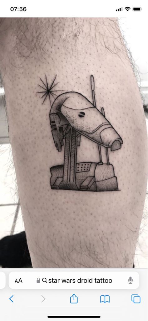 Battle Droid Tattoo, Droid Tattoo, Star Wars Battle Droids, Star Wars Battle, Battle Droid, Star Wars Droids, Star Tattoos, Tattoo Images, Geometric Tattoo