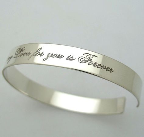 Graduation Gifts for Women Custom by EngravedJewelry on Etsy Personalized Cuff Bracelets, Custom Engraved Bracelet, Silver Engraved Bracelet, Bracelet Quotes, Bracelet For Her, Silver Bracelets For Women, Bracelets Design, Inspirational Jewelry, Inspirational Bracelets