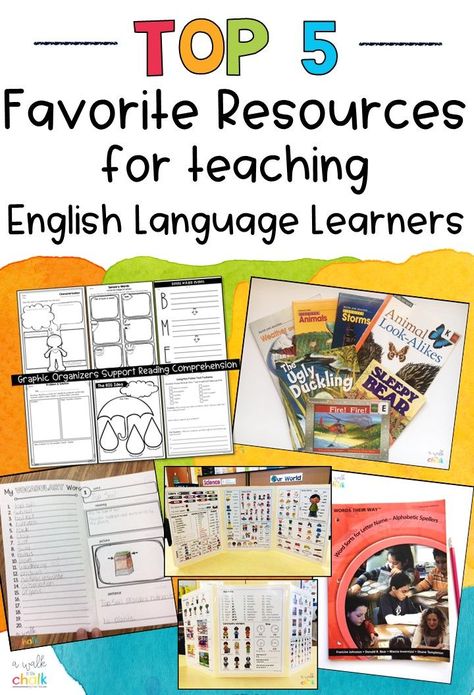 As a teacher of English Language Learners, I share my top 5 favorite "go-to" resources for planning lessons and teaching ELLs. Esl Teaching Elementary, Ell Activities, Teaching English Language Learners, Esl Teaching Resources, Ell Students, Esl Classroom, Esl Lesson Plans, Esl Activities, Esl Lessons