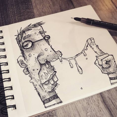 Art Guy, Sketchbook Pencil, Medusa Art, Daily Doodle, Weird Drawings, Nose Drawing, Trash Art, Black And White Art Drawing, Animation Art Sketches