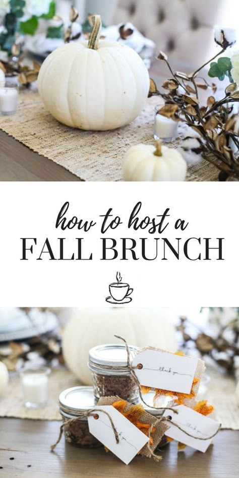 Fall Brunch Birthday Party Ideas, Brunch Games Activities Friends, Fall Ladies Luncheon Ideas, Fall Luncheon Menu Ideas Ladies, Fall Brunch Decor, Fall Tea Party Ideas, Fall Brunch Recipes, Fall Theme Decor, Fall Brunch Ideas