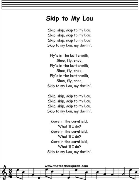 skip to my lou lyrics printout Baby Lullaby Lyrics, Kids Songs Lyrics, Nursery Songs Lyrics, Lyrics To Songs, Childhood Songs, Lullaby Lyrics, Preschool Poems, Nursery Rhymes Poems, Lullaby Songs