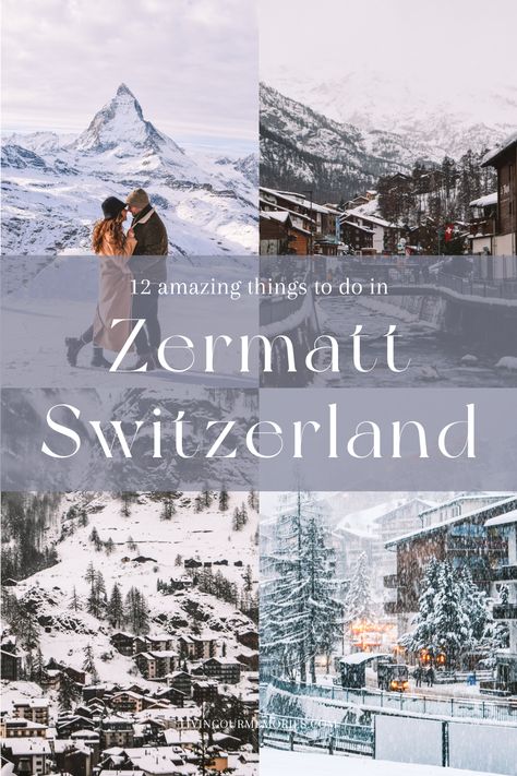 Top 12 things to do in Zermatt, Switzerland that you cannot miss! Zermatt is more than just a town for skiers. Discover so much more in the heart of the Swiss Alps. Travel on the Glacier Express, Enjoy après at Harrys Ski bar, ride the Gornergrat railway to name a few. Switzerland aesthetic | Switzerland | Winter travel | Matterhorn | Swiss travel | Europe destinations | Europe travel | Snowy travel Zermatt Switzerland Skiing, Ski Zermatt, Zermatt Winter, Zermatt Switzerland Winter, Swiss Alps Skiing, Switzerland Travel Winter, Travel Europe Destinations, Aesthetic Switzerland, Ski Switzerland