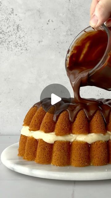 Boston Cream Pie Bundt Cake, Boston Cream Bundt Cake, Edd Kimber, Boston Cream Cake, Boston Cream Pie, Boston Cream, Pastry Cream, Chocolate Glaze, Nordic Ware