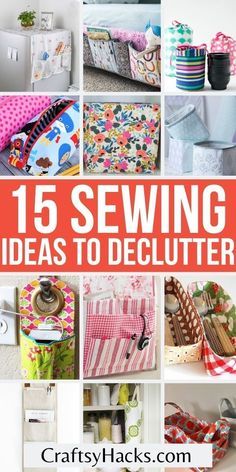 You can make these incredible sewing projects to help with organizing clutter in your home. A simple diy project can also be fun. Use these organized home ideas and enjoy more sewing! #Sewing #Declutter Things To Sew, Diy Sewing Gifts, Sewing Machine Projects, Scrap Fabric Crafts, Scrap Fabric Projects, Organized Home, Beginner Sewing Projects Easy, Small Sewing Projects, Sewing Organization