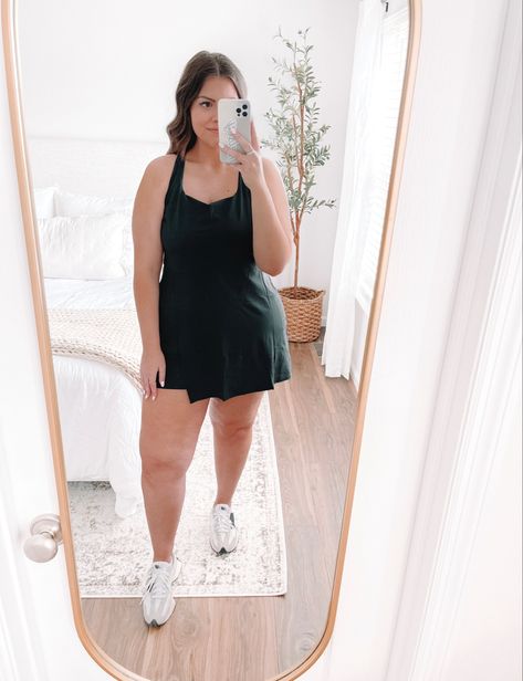 Abercrombie dress, traveler mini dress, athleisure dress, athleisure outfit, everyday outfit Abercrombie Traveler Mini Dress Outfit, Athletic Dress Outfit, Traveler Mini Dress, Abercrombie Dress, Athleisure Outfit, Outfit Everyday, Mini Dress Outfits, Athleisure Dress, Wrap Mini Dress