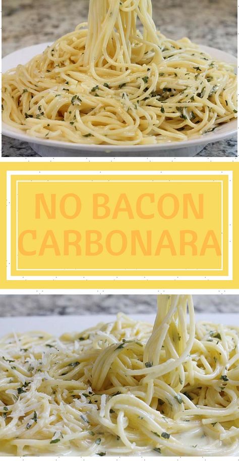 Cabonara Recipes, Italian Carbonara Recipe, Vegetarian Carbonara, Carbonara Recipe Creamy, Easy Carbonara Recipe, Bacon Carbonara, Chicken Carbonara Recipe, Bacon Dinner, Pasta Carbonara Recipe