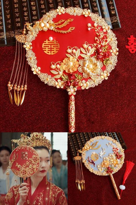 Fancy Chinese wedding apparel hand fan Traditional Chinese Fan, Modern Chinese Wedding, Japanese Fans, Wedding Fan, Traditional Chinese Wedding, Chinese Emperor, Chinese Fan, Japanese Fan, Wedding Apparel