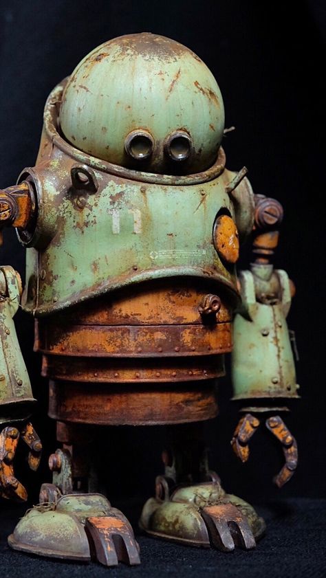 Rusty Robot, Steampunk Robots, Steampunk Robot, Arte Steampunk, Vintage Robots, Robot Sculpture, 3d Figures, Retro Robot, Cool Robots