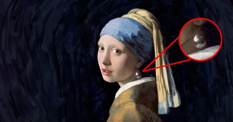 The Girl With The Pearl Earring, Lady With The Pearl Earring, Earring Tattoo, Girl With The Pearl Earring, Vermeer Paintings, Girl With Pearl Earring, How To Clean Diamonds, Jeans Art, Elements Tattoo