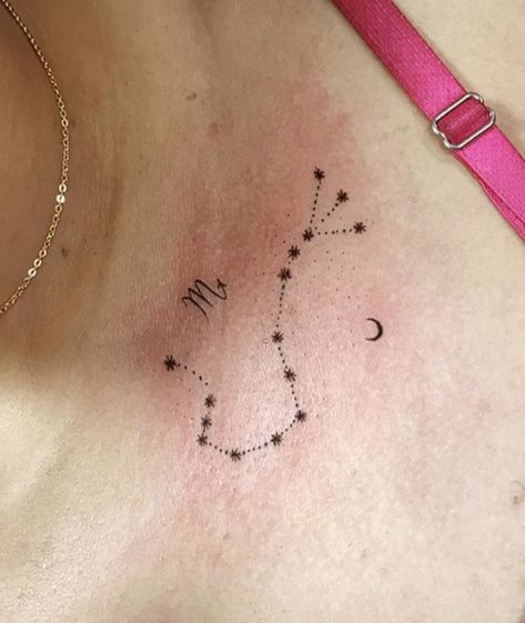 Scorpion Star Sign Tattoo, Scorpio Constellation Tattoo Hand, Scorpion Constellation Tattoo, Scorpio Astrology Tattoo, Constellation Scorpion, Scorpio Constellation Tattoo, Mommy Daughter Tattoos, Beautiful Spine Tattoos, Scorpio Constellation Tattoos