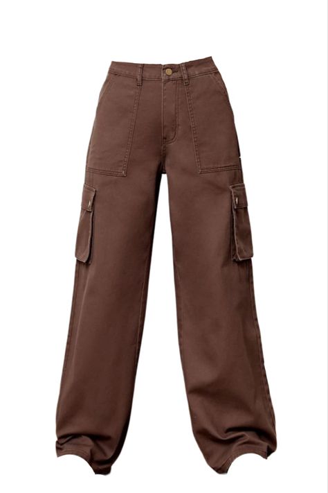 Brown Clothes Women, Brown Cargo Trousers, Brown Wishlist, Brown Cargo Pants Women, Celana Jins Wanita, Brown Cargo Jeans, Brown Cargos, Brown Hijab, Cargo Pants Brown