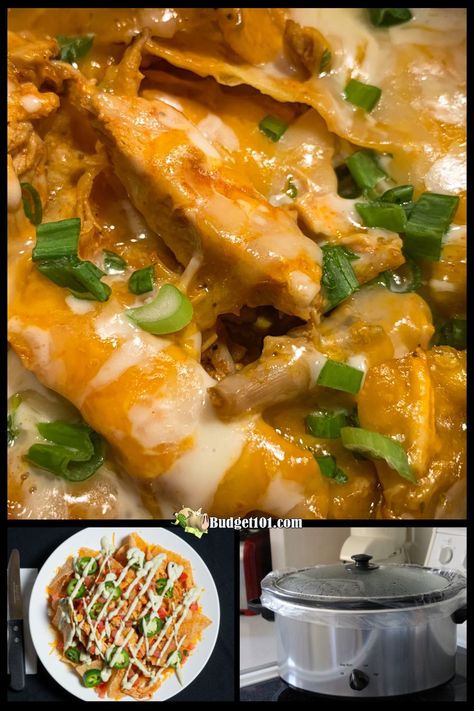 When I saw these incredible Crockpot creamy chicken nachos I couldn't help but make them! They're really easy to recreate and it's the perfect dump recipe for your slow cooker (aka crockpot) #Budget101 Creamy Nachos, Chicken Nachos Crockpot, Creamy Chicken Nachos, Crockpot Nachos, Crockpot Chicken Nachos, Crockpot Creamy Chicken, Chicken Nachos, Chicken Slow Cooker Recipes, Crockpot Recipes Slow Cooker