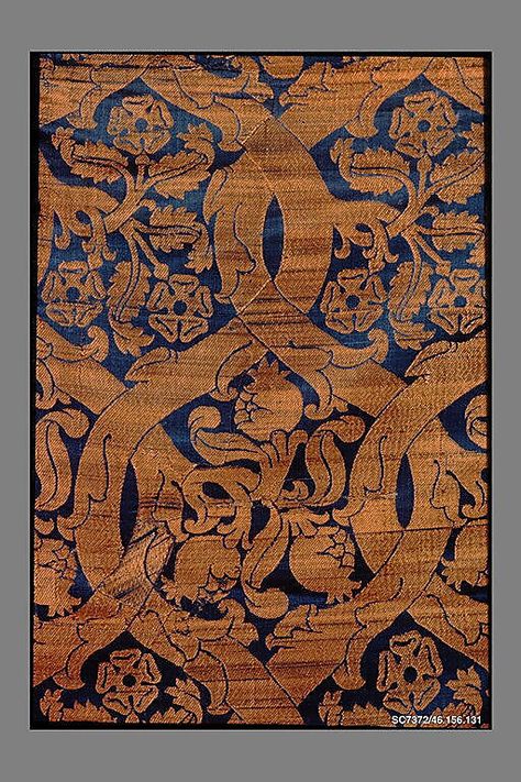 Silk textile fragment, 16th century, Italian, Metropolitan Museum of Art 46.156.131 Motifs Textiles, Art Chinois, Italian Textiles, Charles James, Monet Paintings, Van Gogh Paintings, Turkish Art, Weaving Textiles, Art Japonais