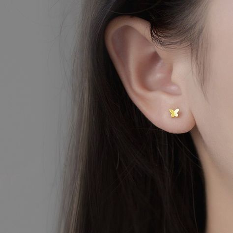 Second Hole Earrings, Multiple Earrings, Butterfly Stud Earrings, Daith Earrings, Mini Earrings, Butterfly Earrings Stud, Classic Earrings, Kids Earrings, Tiny Earrings