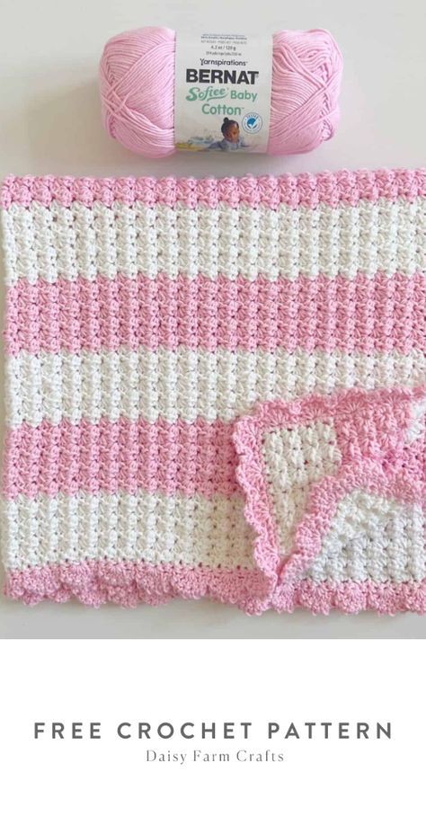 Free crochet pattern - Flamingo Stripes Baby Blanket by Daisy Farm Crafts. Free printable easy-to-follow pattern. Daisy Farm Crafts Crochet Blanket, Daisy Farms Crochet Patterns, Easy Crochet Baby Blanket Free Pattern, Amanda Crochets, 2024 Crochet, Free Crochet Baby Blanket, Crochet Flamingo, Baby Blanket Crochet Pattern Easy, Crochet Baby Projects