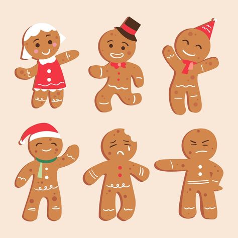 Gingerbread Man Drawings, Gingerbread Men Illustration, Gingerbread Cookie Illustration, Gingerbread Cookie Drawing, Ginger Bread Illustration, Drawing Gingerbread Man, Gingerbread Cookies Drawing, Ginger Bread Man Crafts, Gingerbread Man Painting