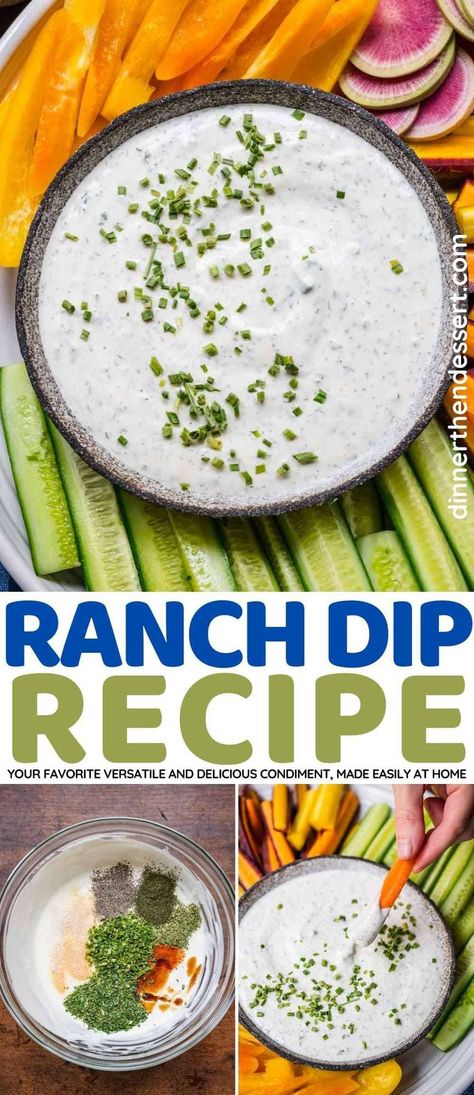 Ranch Dip is a delicious condiment you can make yourself, with mayonnaise, sour cream, buttermilk, chives, and spices. Ranch Dip Recipe Sour Cream, Chicken Bacon Ranch Sandwich, Ranch Dip Recipe, Homemade Ranch Dip, Savoury Finger Food, Sour Cream Dip, Bday Celebration, Delicious Dips Recipes, Mayonnaise Recipe