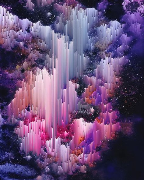 I Create Colorful Abstract Images That Look Like Celestial Dreams Purple Art Abstract, Soyut Sanat Tabloları, Abstract Art Inspiration, Purple Art, Arte Inspo, Glitch Art, Pouring Art, Abstract Images, Diy Canvas Art