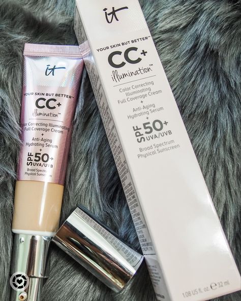 It Cosmetics Cc Cream, Holy Grail Products, Makeup List, Physical Sunscreen, Full Coverage Foundation, Makeup Needs, Makeup And Skincare, Skincare Product, Hydrating Serum