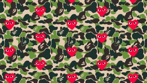 comme des garcon durag, HD Wallpaper & Backgrounds Bape Wallpaper Computer, Comme Des Garcons Heart Wallpaper, Cdg Wallpaper Iphone Wallpapers, Cdg Play Wallpaper, Bape Heart Wallpaper, Bape Heart, Bape Camo Wallpaper, Bape Aesthetic, Garcons Wallpaper