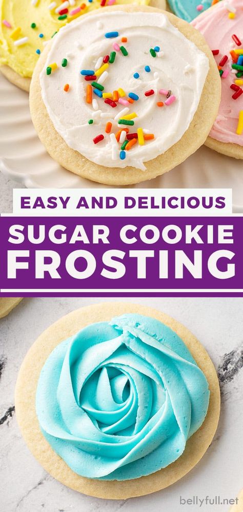 Cookie Frosting Recipe Buttercream, Diy Icing For Sugar Cookies, Cutout Sugar Cookie Icing Recipe, Frosting For Cookies Easy, Easy Buttercream Frosting For Cookies, Frosting For Cookie Decorating, Frosting For Sugar Cookies That Hardens, Frosting That Hardens For Cookies, Buttercream For Cookies That Hardens