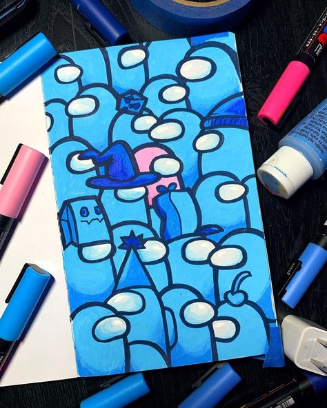 Posca Pens Art Ideas, Posca Art Doodle, Doodle Step By Step, Learn To Doodle, Posca Pens Art, Pen Art Doodle, Gawx Art, Snowboard Art, The Imposter