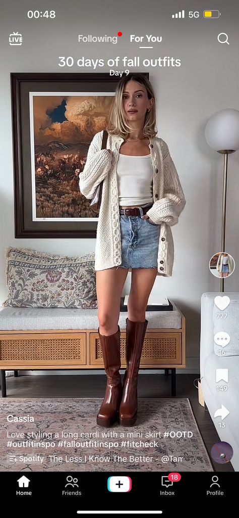 Brown Boots Fall Outfits, Dark Brown Boots Outfit, Tall Brown Boots Outfit, Knee High Boots Outfit Fall, High Boots Outfit Fall, Brown Knee High Boots Outfit, Brown Knee Boots, Brown Boots Outfit, Knee High Boots Outfit