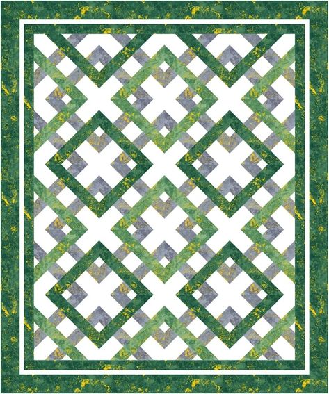 White Quilts Ideas, Green And White Quilts, Celtic Quilt Patterns, Maze Quilt Pattern, Norse Patterns, Maze Quilt, Irish Quilt Patterns, Celtic Quilts, Irish Quilt