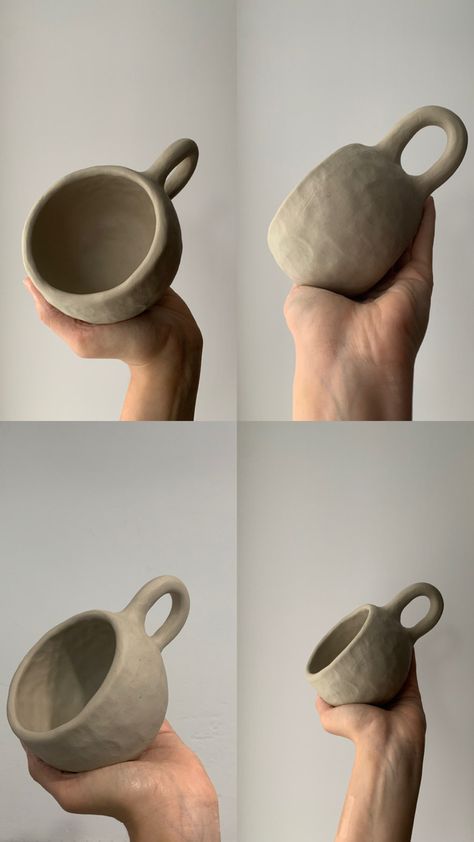 Making ceramic mug ❤️ inst oneginavi Aesthetic Ceramic Mugs, Coffee Cup Ceramic, Ceramics Aesthetic, Pottery Form, Clay Mugs, Pottery Crafts, Diy Pottery, Pottery Classes, Ceramics Pottery Art