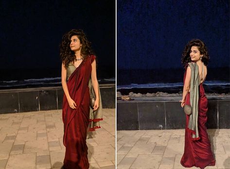 Mithali Palkar In Saree, Mithila Palkar Saree, Mithali Palkar, Margazhi Designs, Pioneer Woman Meatloaf, Mithila Palkar, Saree Looks, Saree Blouse Styles, Sarees For Girls