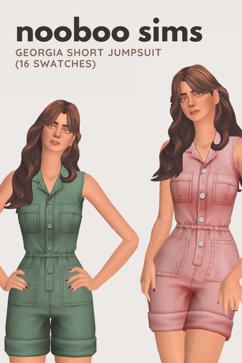 the sims 4 cc free jumpsuit custom content pastel swatches patreon curseforge female Sims4 Cc Mom Clothing, Sims 4 Women Clothing Patreon, Ts4 Jumpsuit, The Sims 4 Cc Mom Clothes, Sims 4 Cc Mom Clothes Patreon, Mom Sims 4, Sims 4 Cc Clothes Female Aesthetic Maxis Match, Sims 4 Cc Full Body Outfits, Sims 4 Cc Clothes Mom