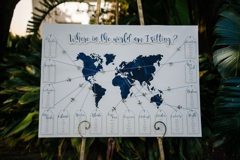 Elegant Travel Themed Wedding at Nooitgedacht by Art Photo - Travel Wedding Ideas Travel Themed Wedding, Wedding Planner Checklist, World Map Travel, Wedding Planner Book, Unique Wedding Decor, Travel Theme Wedding, Map Travel, Wedding Table Plan, Seating Plan Wedding