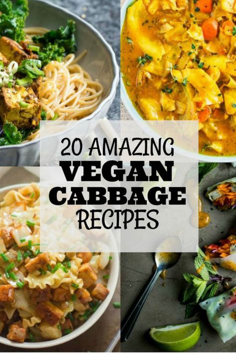 Vegan Cabbage Recipes, Vegan Cabbage, Cabbage Recipes Healthy, Tartiflette Recipe, Roasted Cabbage, Cabbage Recipes, Recipe Roundup, Vegetarian Dinner, Tasty Treats