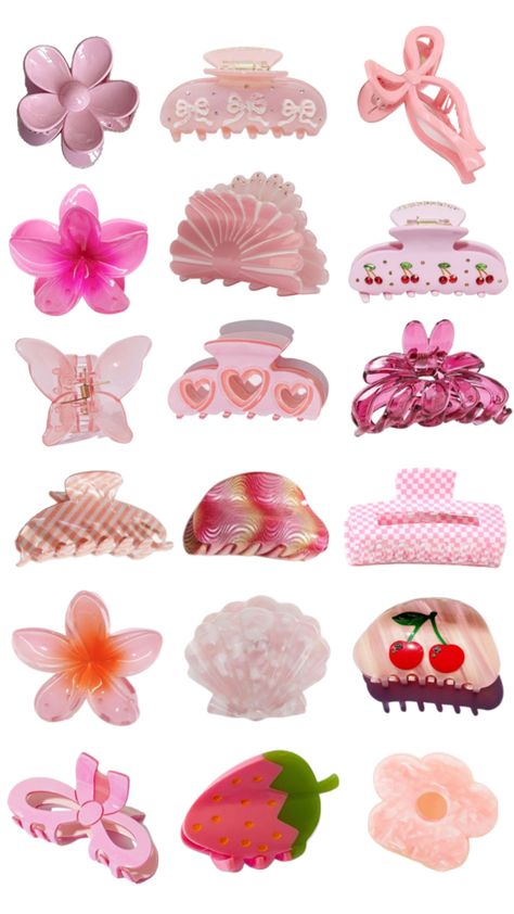 #hairclips #clawclips #pink Oreo Shake, Weirdcore Aesthetic, Money Saving Methods, Girly Bags, Hair Decorations, Fancy Jewellery, Island Girl, Flower Clip, Butterfly Wallpaper