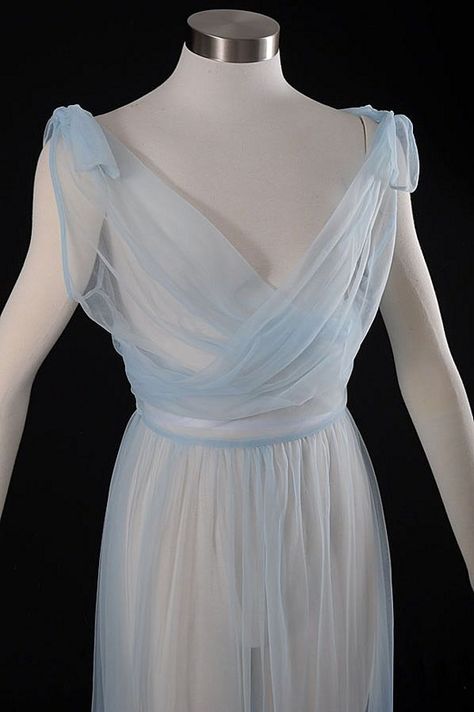 Sheer Vintage Nightgowns, 1950s Lingerie, Coronation Robes, 1950s Outfits, Sheer Gown, Retro Lingerie, Vintage Nightgown, Rita Hayworth, Ear Hair