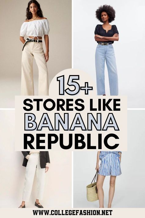 stores like banana republic Banana Republic Outfits, Cheap Clothing Stores, Chic Office Outfit, Best Online Clothing Stores, Budget Shopping, Chic Office, Budget Fashion, Cheap Womens Clothing, Popular Outfits