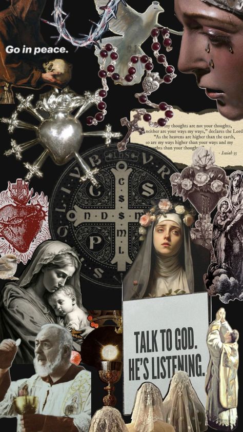 Catholic Imagery Aesthetic, Holy Mary Wallpaper, Catholic Phone Wallpaper, Catholic Wallpaper Aesthetic, Catholic Collage, Wallpapers Catolicos, Aesthetic Catholic Wallpaper, Catholic Aesthetic Wallpaper, Wallpaper Catolico